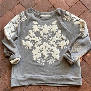 Grey Sweatshirt with Embroidry H&M SZ XL